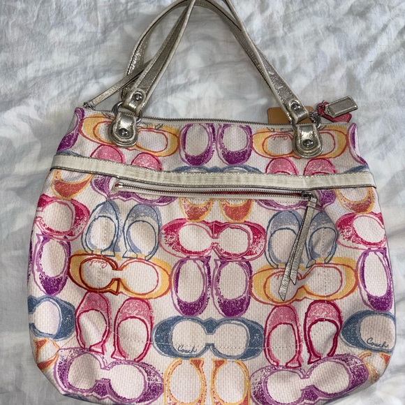 Coach Handbags - Coach Multicolor Signature Shoulder Bag